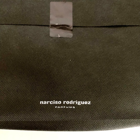 Narciso Rodriguez Parfums Black Faux Leather Wristlet Clutch Cosmetic Pouch - Picture 10 of 10